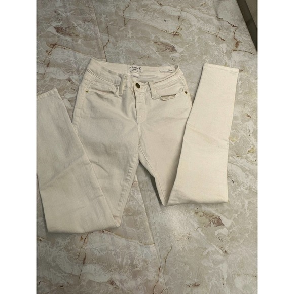 Frame Denim Le Skinny de Jeanne crop -blanc size 24‎ - Picture 1 of 8